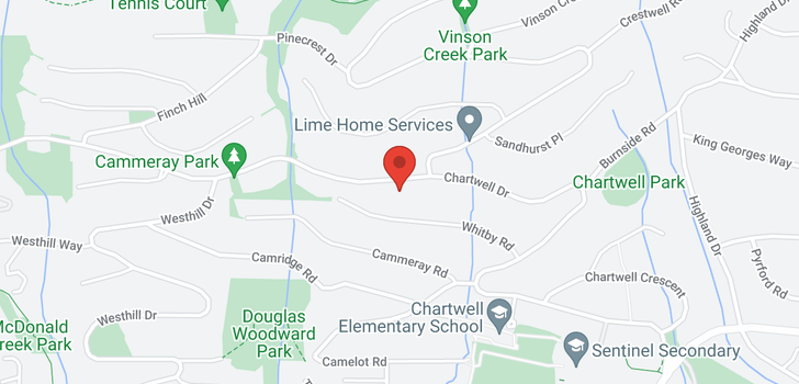 map of 1412 CHIPPENDALE ROAD